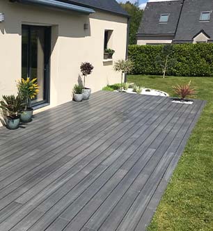 terrasse composite gamme Excellence finitions lisses couleur anthra