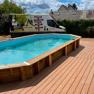terrasse composite et piscine hors sol