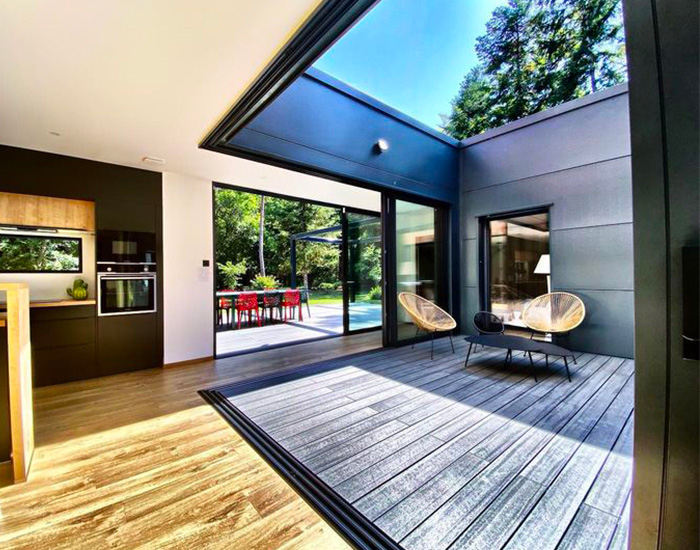 patio et terrasse avec revêtement de sol en bois composite UltraProtect neowood patio et terrasse avec revêtement de sol en bois composite UltraProtect neowood