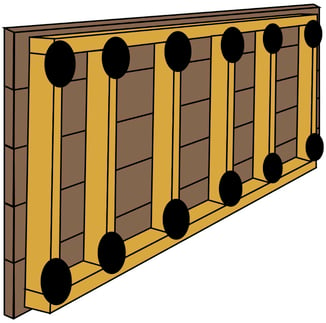 panneau de trappe avec lambourdes et plots