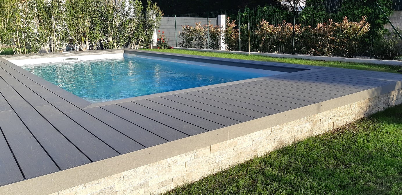 terrasse de piscine en composite neowood couleur béton terrasse de piscine en composite neowood couleur béton