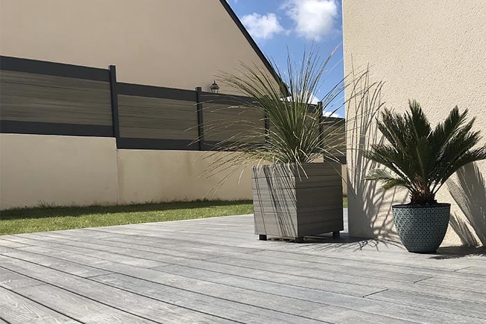 cloture composite et alu sur muret cloture composite et alu sur muret