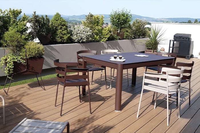 terrasse en bois composite style industriel couleur teck terrasse en bois composite style industriel couleur teck
